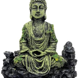 NA Resin Ancient Imitation Buddha Statue Fish Tank Decoration Accessories Aquarium Buddha Statue Decorations for Fish Tank Decor