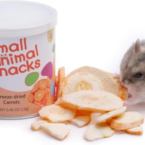 Niteangel Hamster Snack & Treats Toy - Small Animal Natural Treat for Dwarf Syrian Robo Hamsters Gerbils Mice Lemmings Degus or Other Small-Sized Pets (Freeze-dried Carrots)