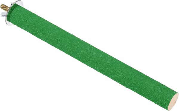 PATIKIL 0.8x7.8 Inch Bird Cage Perch, Parrot Stand Paw Grinding Stick Bird for Parakeet Cockatiel Cage Accessory, Green
