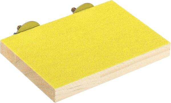 PATIKIL Bird Perch Stand Platform, Parrot Stand Platform Playground Paw Grinding Clean for Parakeet Cockatiel Cage Accessory, Yellow
