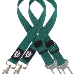 Pack of 2 | Adjustable Dog Safety Belt for Car-Dog Seat Belt for Car -Dog Car Harness | Pet Travel Accessories (Green)