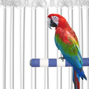 Parrot Perch, 20cm Budgie Perch Sandstone Parrot Perches for Cage Blue Bird Platform Stand Paw Grinding Stick Aviary Accessories for Training Conure Budgie Cockatiel