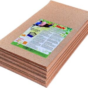 S&X Sand Sheets for Bird Cages 40cm x 25cm, 120 PCS Sandpaper Liners Disposable | Accessories for Parakeets Cockatiels Canaries Finches Conures Easier Cleaning and Bird Health