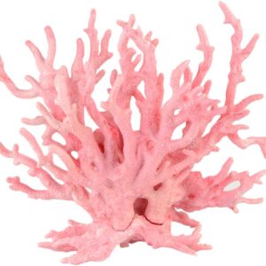 Saim Plastic Coral Aquarium Plant Aquascaping 5.5" Height Light Pink