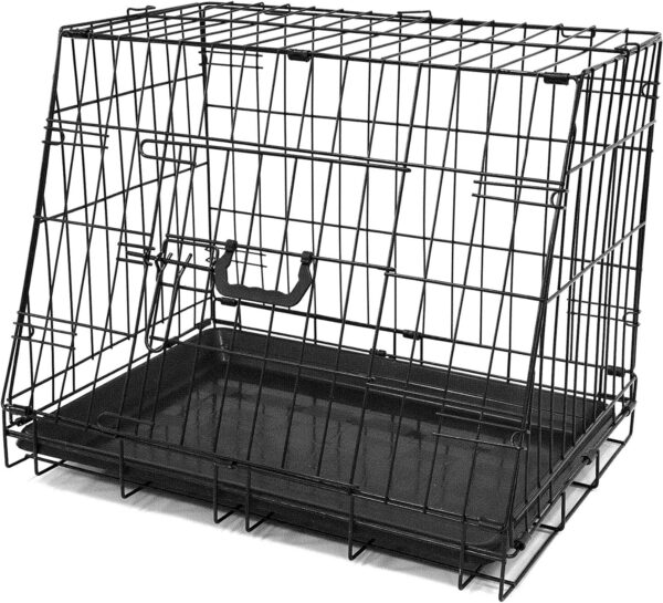 Streetwize - 24" Delux Collapsible Slanted Dog Crate - Car Boot Cage For Dogs - Travel Accessory, Pet Travel Cage.