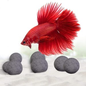 SunGrow Tourmaline Balls for Betta, Water Conditioner with Over 30 Beneficial Elements, Freshwater Fish Tank Decorations