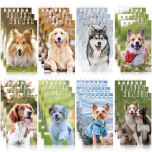 Teling 24 Pieces Dog Animal Mini Notepads Dog Small Spiral Pocket Notepads Puppy Animals Party Favors for Dog Party Decoration Teacher Classroom Rewards Office Travel Supplies, 2.4 x 3.9 Inches