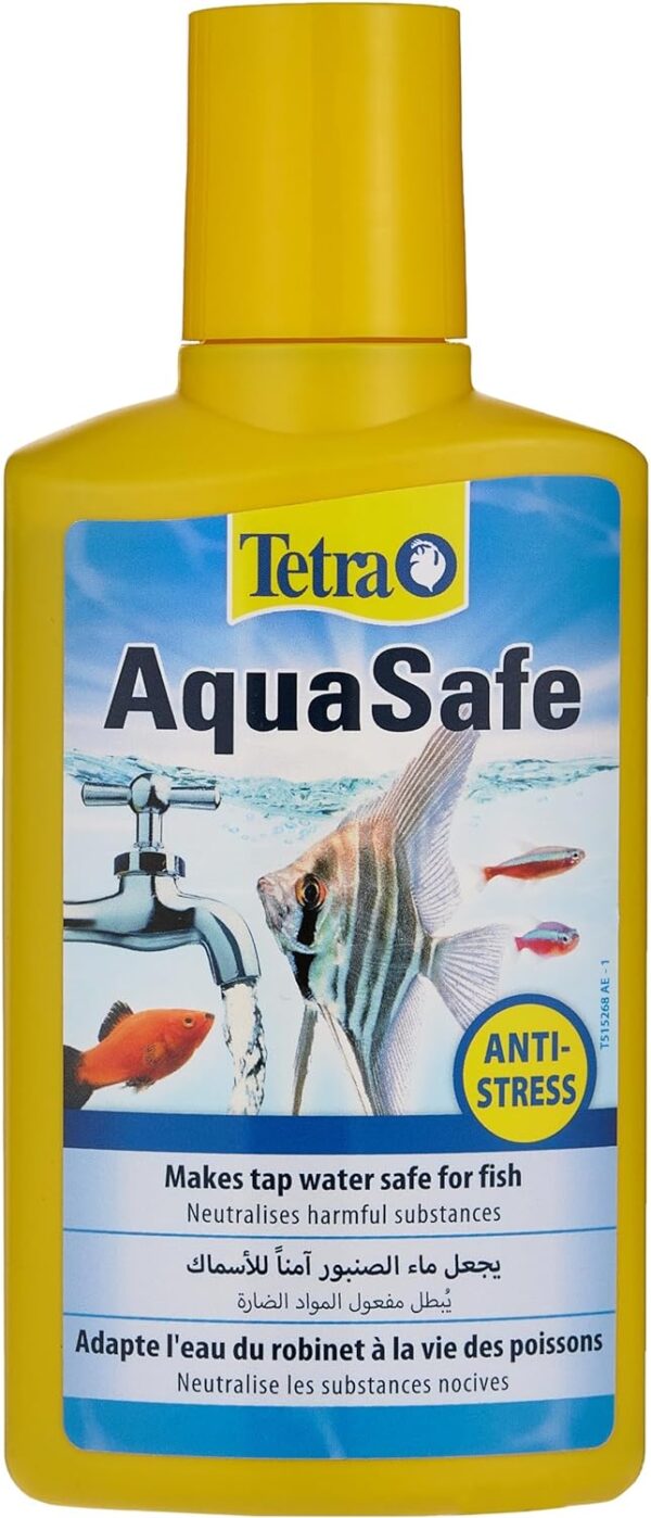 Tetra AquaSafe to Turn Tap Water into Safe and Healthy Water for Fish and Plants, 250 ml