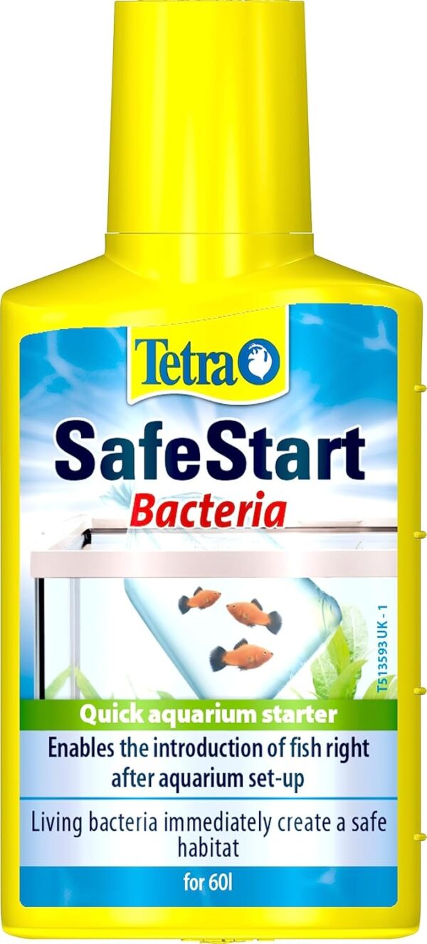 Tetra SafeStart Aquarium Starter - with live nitrifying bacteria, allows the rapid introduction of fish in an aquarium, 50 ml bottle.