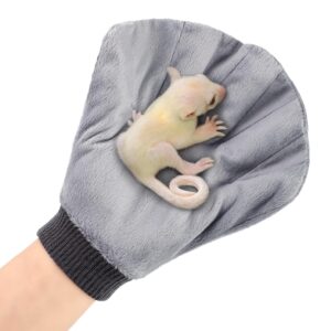 Unittype 2 Pcs Sugar Glider Bonding Mitt Calming Hedgehog Glove Supplies Hamster Glove Accessories Animal Anti Bite Handling Gloves Calming Sleeping Glove for Sugar Glider Small Animals Rats Pet