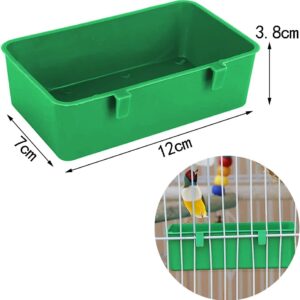 Upgraded 5Pack Birds Cage Cup Food Feeder Holder Tray Bird BathTub Bowl Basin Hanging Birdbath Toy Water Shower Box for Pet Parrot Parakeet Cockatiel Budgie Cage Accessories