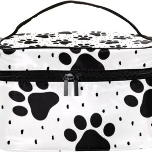 WARMFM Pet Paw Animal Foorprints Makeup Bag Travel Cosmetic Case Accessories Organizer