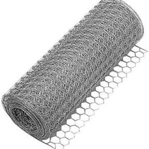 Xclou Hexagonal Mesh, Wire-Netting Fence, Approx. 10 M Roll Cage Wire, Hexagonal Wire Mesh, Metal Rabbit Wire, Galvanised Wire Fencing, Small Animal Fence, Aviary Wire, Silver, 381030