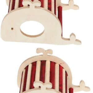 Yardwe 2pcs Hamster House Small Animal Houses Habitats Hamster Sleeping Hamster Cage Supply Hamster Hideout Mouse Habitat Rabbit Decor Turtle Toy Guinea Pig Wooden Hamster Nest