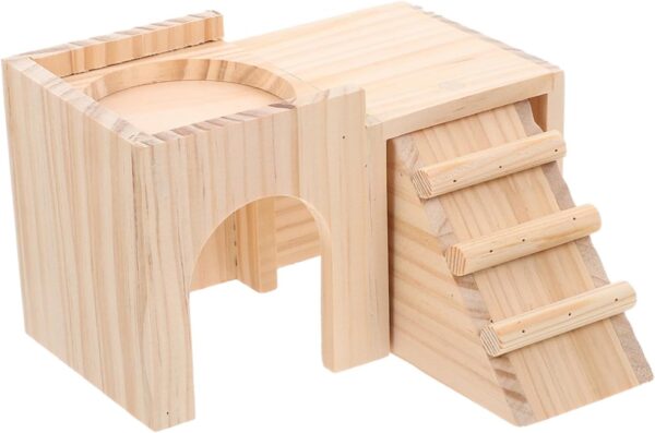 Yardwe Hideout House Nest Decorative Pet Nest Pet Supply Wooden Nest Sleep Nest Small Animals Cage Hideaway Nests Wooden House