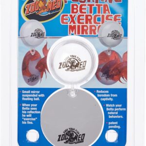 Zoo Med Floating Betta Exercise Mirror, White, 12.7 x 3.81 x 17.78 cm; 22.68 Grams