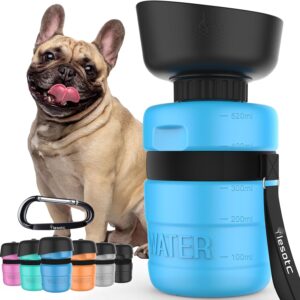 lesotc Dog Water Bottle, Portable Dog Water Dispenser, Dog Travel Water Bottle for Dogs, Squeeze Pet Water Bottle for Walking On The Go, Puppy Gift/Hiking Accessories Outdoor Bpa Free,520ml