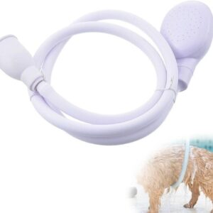 1 Piece Portable Pet Shower Head Hose, Pet Shower Head, Pet Shower Hose, Faucet Shower Spray, Quick Cleaning Spray Head, Pet Shower Accessories, for Pet Cleaning (White)