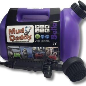 Mud Daddy Portable Pet Washing Device | Muddy Walks | Pet Cleaning | Grooming | 5 Litre - Purple