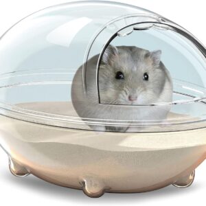 LazySusan Hamster Bathroom,Hamster Bathtub Box,dust Bath for Hamster,Hamster Sand Bath Container,Hamster Bath,Hamster Bathing Bowl,Bathtub Toilet for cage Accessories (L 6.7 * 4.8 * 4.2 inch)