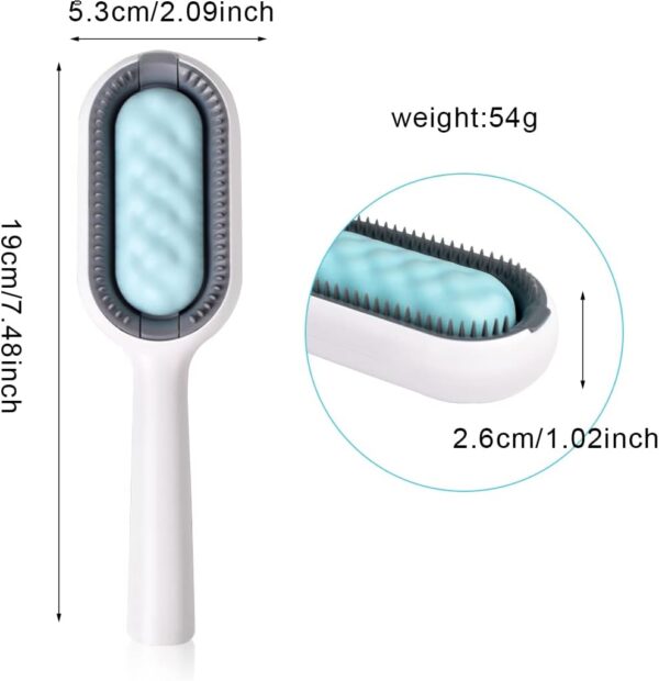 DeryArcle Pet Cleaning Hair Removal Comb 4 in 1 Universal Pet Knots Remover Multifunctional Pet Hair Remover with Finger Cover for Dogs Cats Grooming (Blue) - Image 6