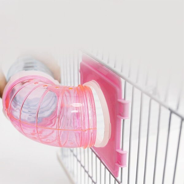 Xiuyer Hamster Tubes, 3 Set DIY Hamster External Connection Tunnel Transparent Adventure External Pipe Kit Creative Tunnel Track Rat Toy Accessories for Small Pet Sports Cage (Pink, Blue, white) - Image 3
