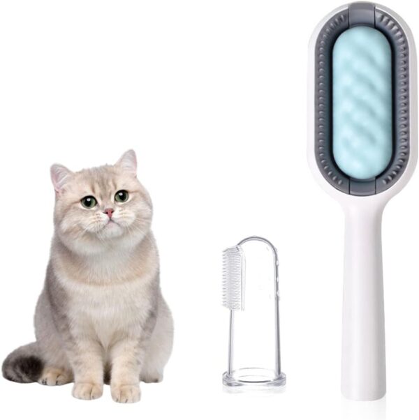 DeryArcle Pet Cleaning Hair Removal Comb 4 in 1 Universal Pet Knots Remover Multifunctional Pet Hair Remover with Finger Cover for Dogs Cats Grooming (Blue) - Image 8