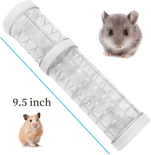 WishLotus Hamster Tubes, Adventure External Pipe Set Transparent MaterialHamster Cage & Accessories Hamster Toys to Expand Space DIY Creative Connection Tunnel Track Rat Toy (White) - Image 4