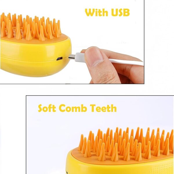 Pet Spray Massage Comb Anti Flying Hair Spray Massage Brush Massage Bath Brush Three In One Cat Steam Brush Self Cleaning Steam Cat Brush Pet Hair Removal Comb Beauty Brush Cat Dog Hair Cleaning - Image 4