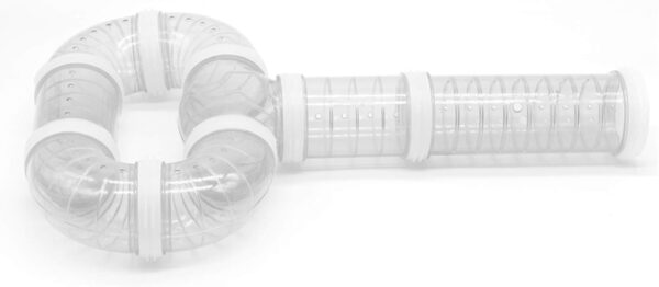 Hamster Tube Set, 8 Pack Transparent Curved Pipe Pet Cage Tunnel Hamster Toy DIY Creative Connection Tunnel External Sports Tube for Mouse Hamster Rat and Other Small Animal - Image 4