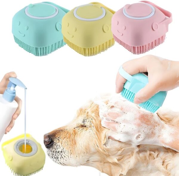 Dog Brush,Dog Brushes for Grooming,Dog Grooming Brush,Dog Comb,Dog Bath Brush,Puppy Brush,Undercoat Rake Dog,Dog Hair Brush,Dog Brush for Short Hair (Yellow) - Image 4