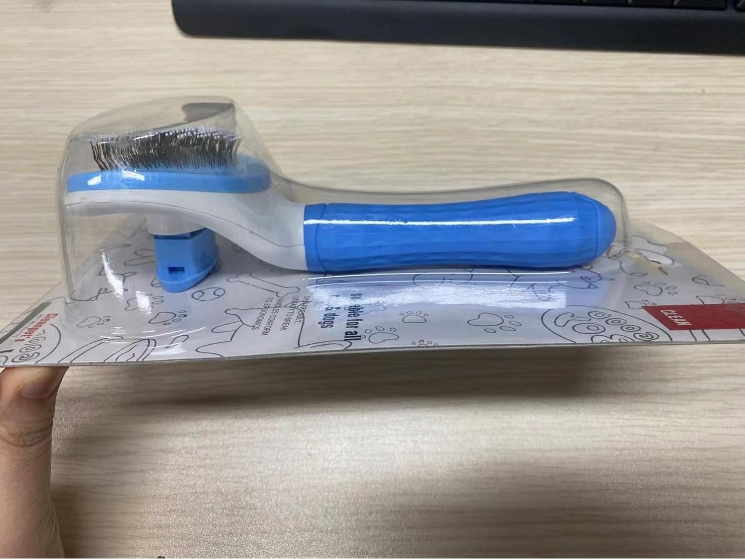 Moseem Cat/Dog Brush, Cat Grooming Brush for Shedding Cat Comb Pet Brush, Cat Hair Brush with Cleaning Button, Cat Brush for Short/Long Haired Cats,Removes Loose Undercoat,Tangled Hair(Blue) - Image 10