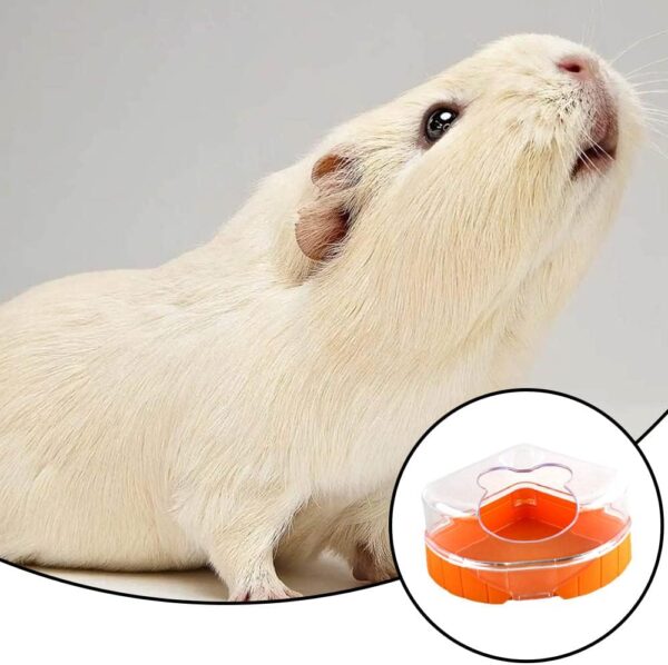 EXINBEICHUAN Hamster Sand Bath Cage Hamster for Syrian Hamster Gerbil Small Animal Bathtub with Sand Shovel for Gerbil Dwarf Hamster and Small Rodent（orange） - Image 5