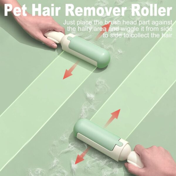 Oursouion Pet Hair Remover,Reusable Hair Remover Brush for Dogs, Cats and More – Easy to Cleaning, Eco-Friendly Pet Fur Remover for Carpets, Furniture, Bedding, Clothes and Sofa Red - Image 2