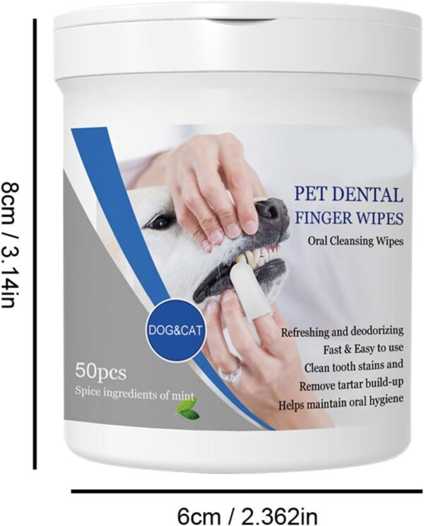 Xuancai Pet Finger Dental Cleaning Wipes Cat Brush Addition Bad Breath Teeth Care Dog Cat Mouth Care Supplies - Image 3