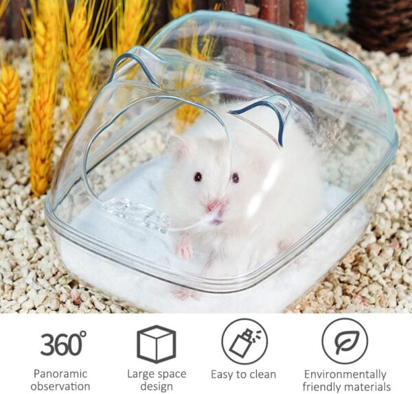 Bebester Hamster Sand Bath Transparent Hamster Bath Scoop Large Set Cage Accessories, Hamster Cagefor Hamsters Mice Lemming Gerbils or Other Small Pets - Image 6