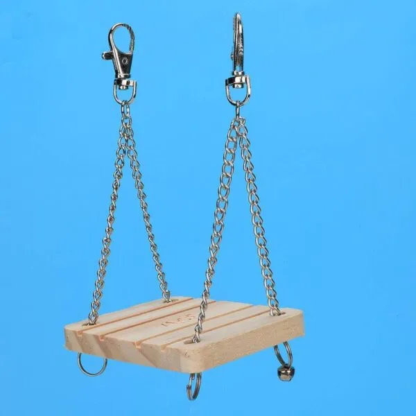 Hamster Swing Toy Wooden Pet Hanging Bed Hamster Cage Accessories for Hamster Gerbil Guinea Pig Chinchilla - Image 4