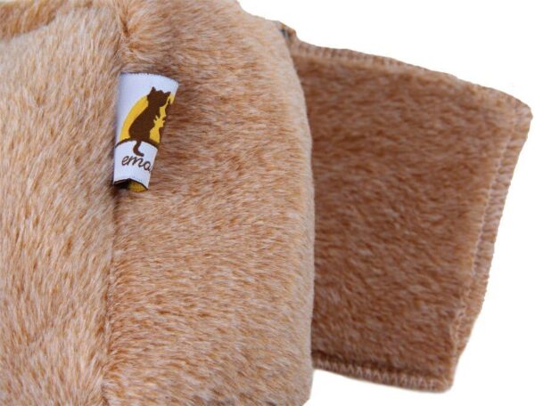 emours Rats Hamster Winter Warm Fleece Hanging Cage Hammock House Cute Bear Desige with Bed Mat, for Small Furry Animals (brown) - Image 5