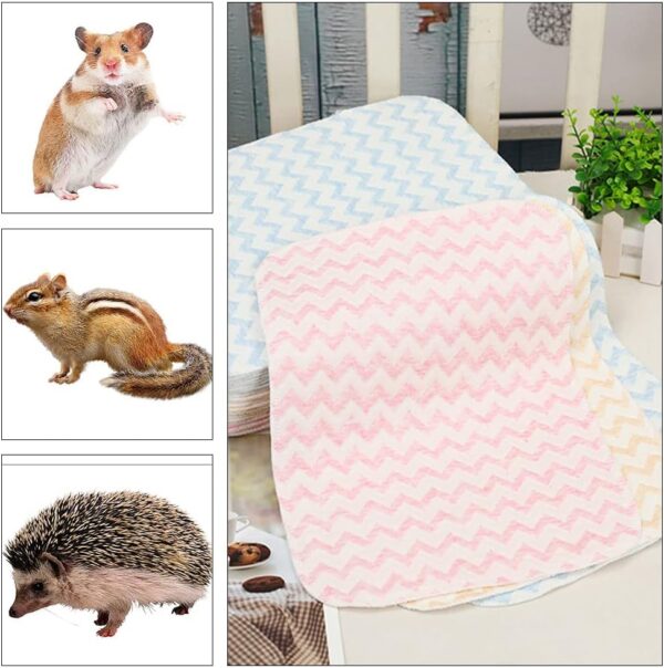 MBUYGYUO 2 Pieces Guinea Pig Cage Liner Absorbent Reusable Washable Guinea Pig Pee Pads Water-Absorbent Pet Bedding Mat for Small Animals Chinchillas Rabbits Hamster Bunny - Image 2