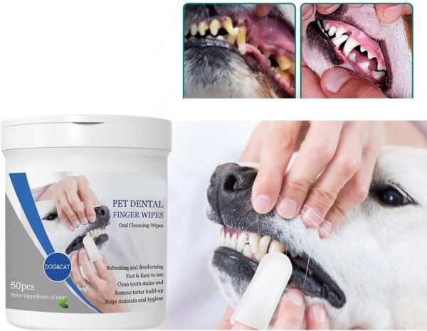 Xuancai Pet Finger Dental Cleaning Wipes Cat Brush Addition Bad Breath Teeth Care Dog Cat Mouth Care Supplies - Image 2