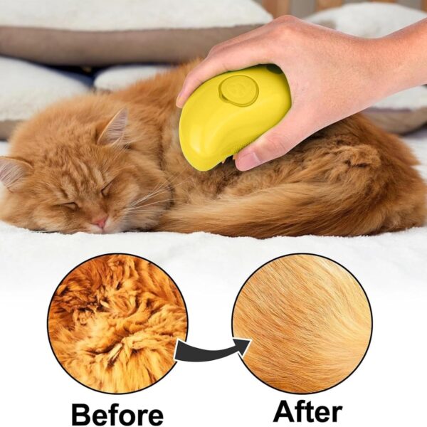 Pet Spray Massage Comb Anti Flying Hair Spray Massage Brush Massage Bath Brush Three In One Cat Steam Brush Self Cleaning Steam Cat Brush Pet Hair Removal Comb Beauty Brush Cat Dog Hair Cleaning - Image 6