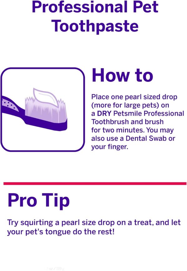 Petsmile Professional Pet Toothpaste | Cat & Dog Dental Care | Controls Plaque, Tartar, & Bad Breath | Only VOHC Accepted Toothpaste | Teeth Cleaning Pet Supplies (Rotisserie Chicken, 2.5 Oz) - Image 6