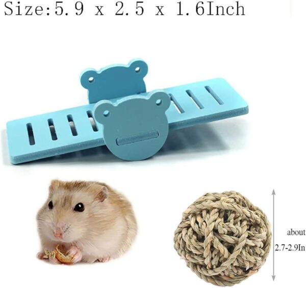 Yoicn Lth Small Animal Playpen Waterproof Rabbits Cage Tent Portable Outdoor Exercise Yard Fence Top Cover Anti Escape with Seesaw grass ball for Puppy Kitten Hamster Chinchillas Guinea Pig 3 PCS - Image 3