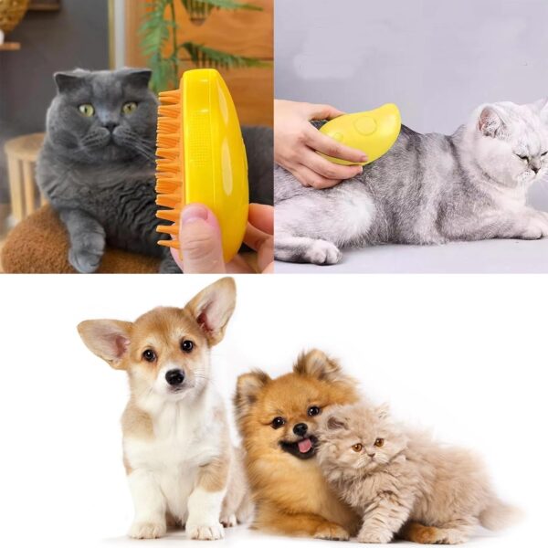 Pet Spray Massage Comb Anti Flying Hair Spray Massage Brush Massage Bath Brush Three In One Cat Steam Brush Self Cleaning Steam Cat Brush Pet Hair Removal Comb Beauty Brush Cat Dog Hair Cleaning - Image 3