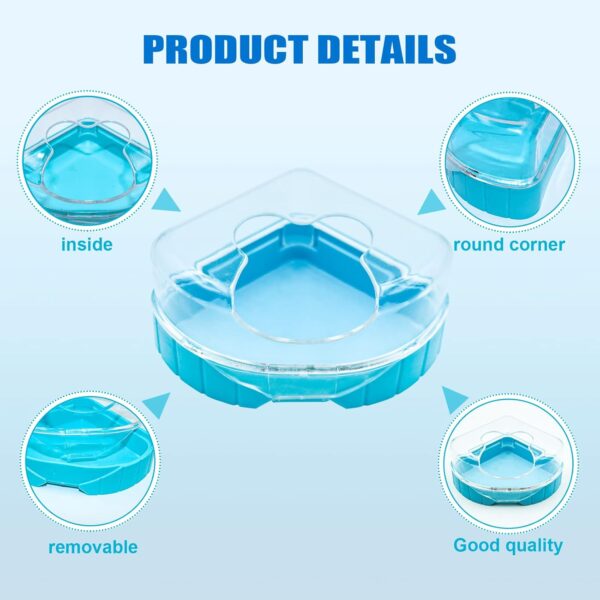 Episkey Hamster Sand Bathroom Set, Gerbil Sand Bath Syrian Hamster Toilet Small Animal Bathtub with Sand Shovel and Mini Broom Set for Gerbil Dwarf Hamster and Small Rodent (Blue) - Image 4