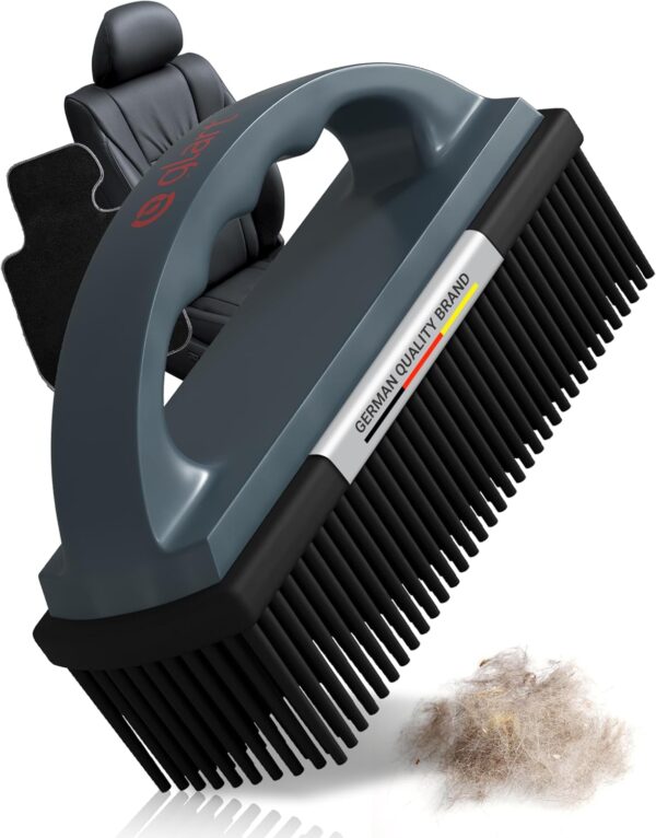 Glart 45THB Premium Dog Brush Pet Hair Brush, removes pet hair and dirt from all car seats, upholstery, carpets, anthracite/black - Image 8