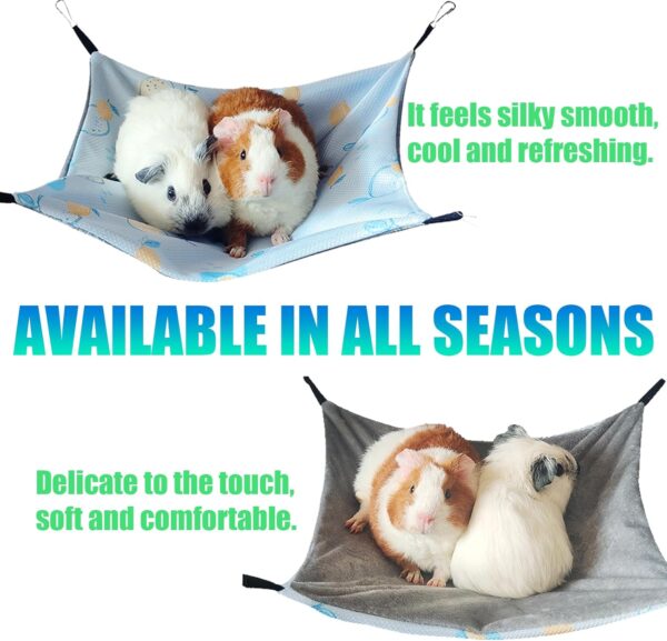 JSTHHTT Rat Hammocks for Cage - 34x34CM Rat Accessories and Toys, Guinea Pig Hammock, Hamster Bed and Hide Rat Accessories for Your Small Pets - Hammock for summer - Image 4