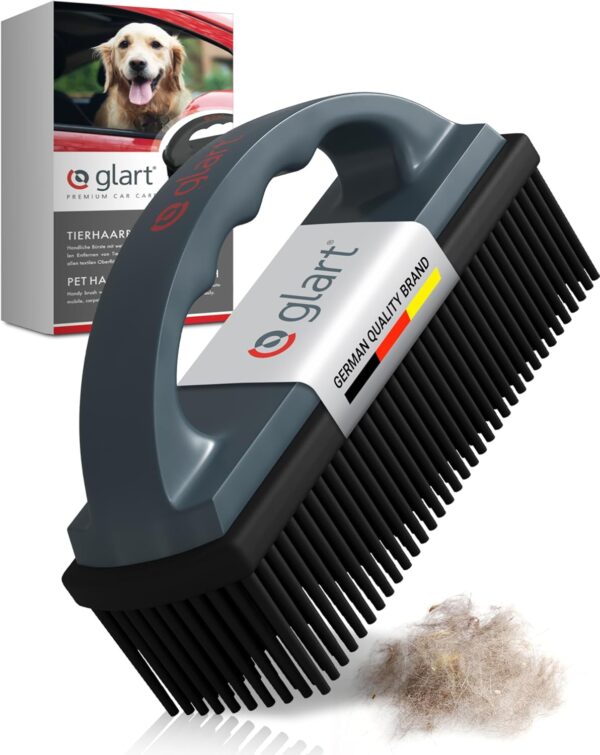 Glart 45THB Premium Dog Brush Pet Hair Brush, removes pet hair and dirt from all car seats, upholstery, carpets, anthracite/black - Image 9
