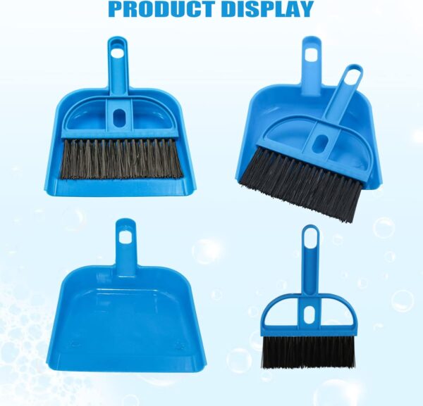 Episkey Hamster Sand Bathroom Set, Gerbil Sand Bath Syrian Hamster Toilet Small Animal Bathtub with Sand Shovel and Mini Broom Set for Gerbil Dwarf Hamster and Small Rodent (Blue) - Image 6