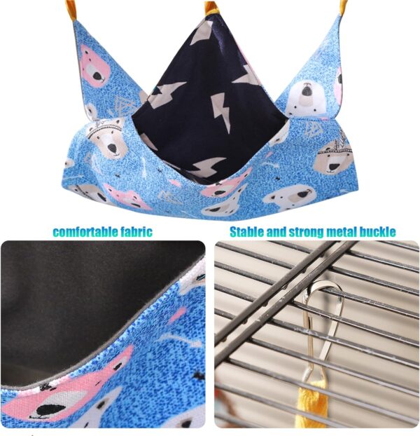 JSTHHTT Rat Hammocks for Cage - 34x34CM Rat Accessories and Toys, Guinea Pig Hammock, Hamster Bed and Hide Rat Accessories for Your Small Pets - Hammock for summer - Image 3